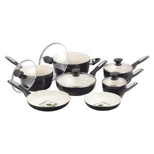 GreenPan Rio 12pc Cookware Set - Black