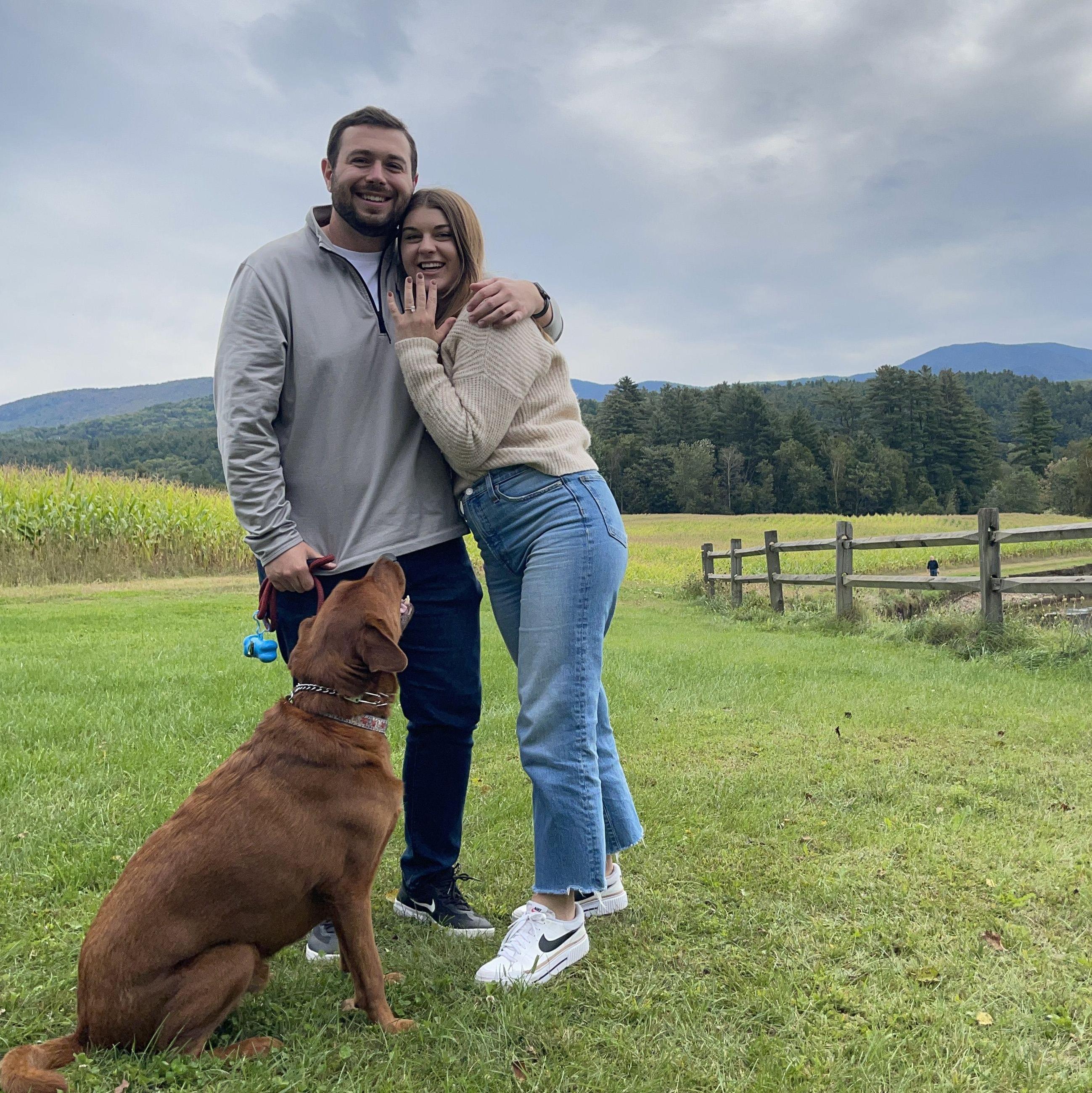 Right after we got engaged in Stowe, VT