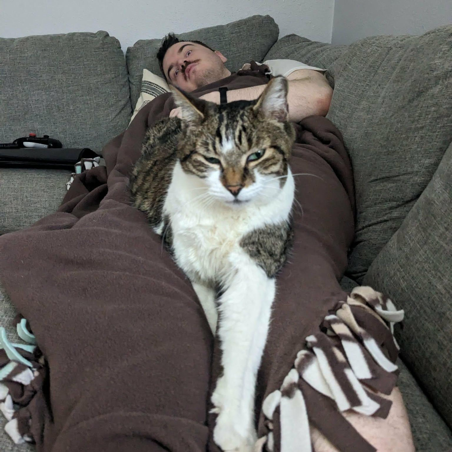 Despite his allergies, Ben turned out to be a loving and dedicated cat dad