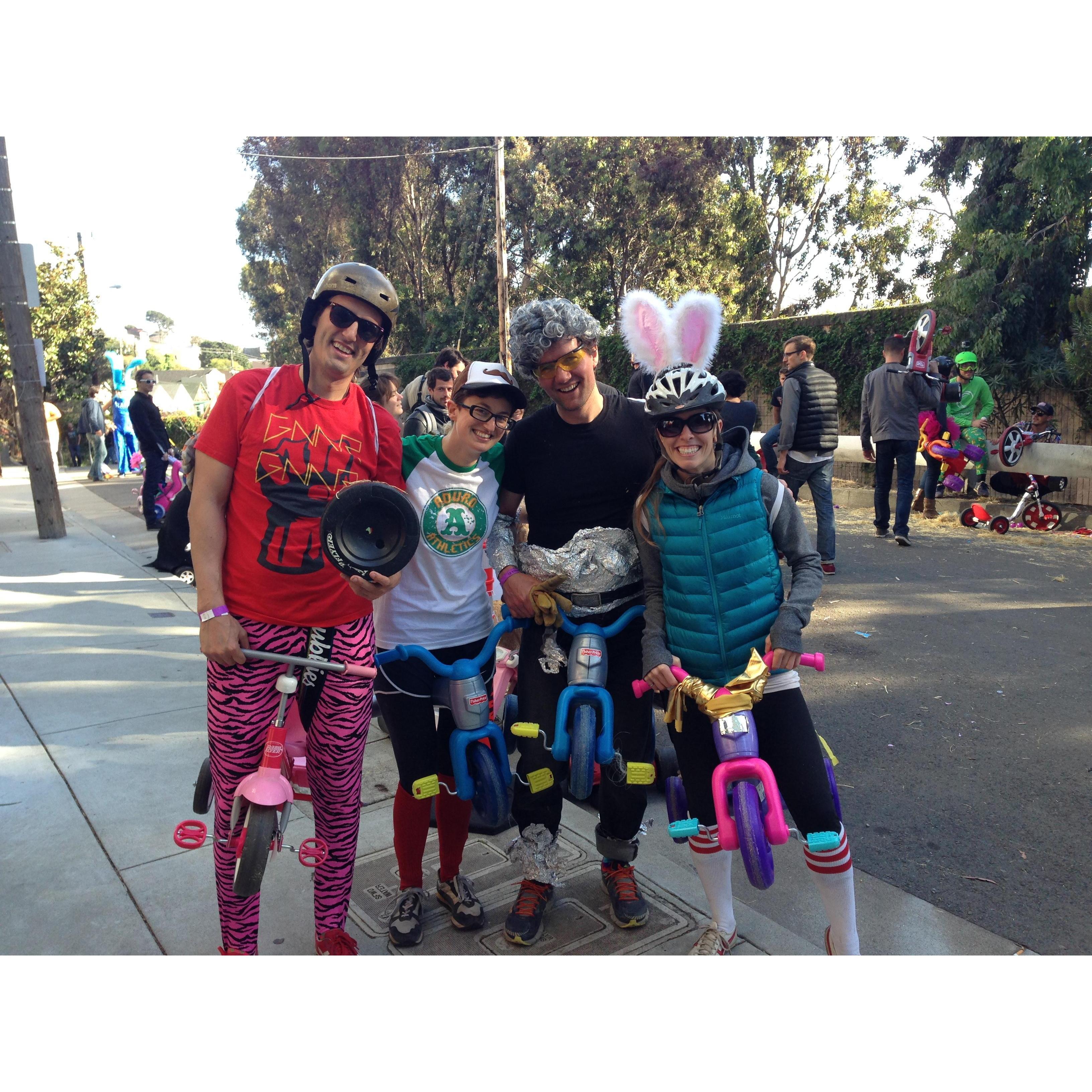 Playing with our family, adopted...