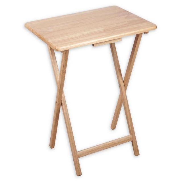 Single Stand Snack Table in Natural