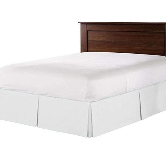 18" Inch Drop Queen 600 TC Egyptian Cotton Bedding 1X Bed Skirt (60X80) White Solid