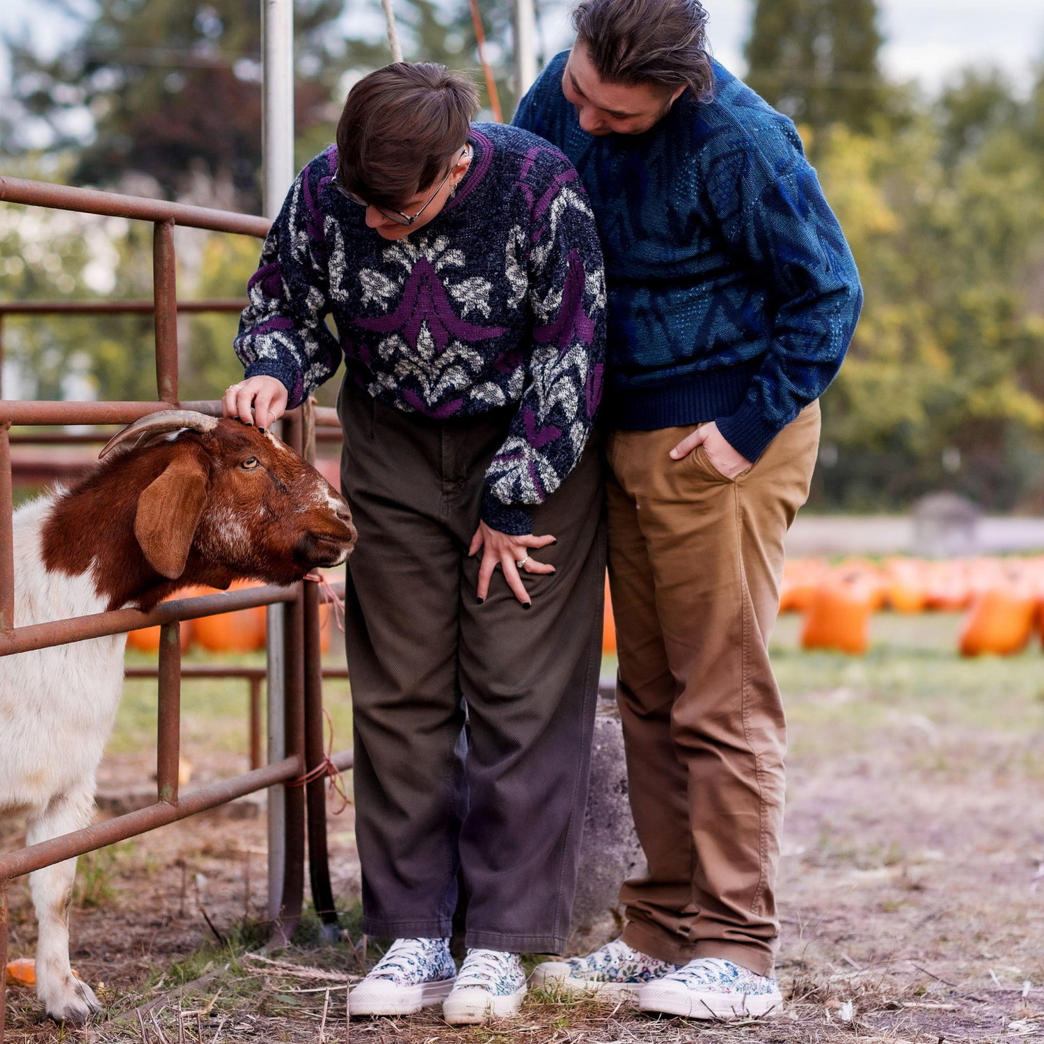 People and Goat