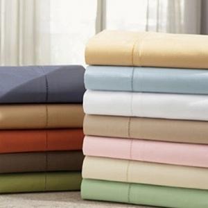 1500 Thread Count Rayon from Bamboo Cotton Sheet Sets, Queen--Ivory