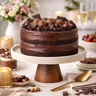 Gracious Dining Cake Stand with Wood Base