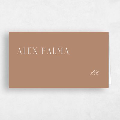 Camel, Brown Wedding Place Card - Portsmouth