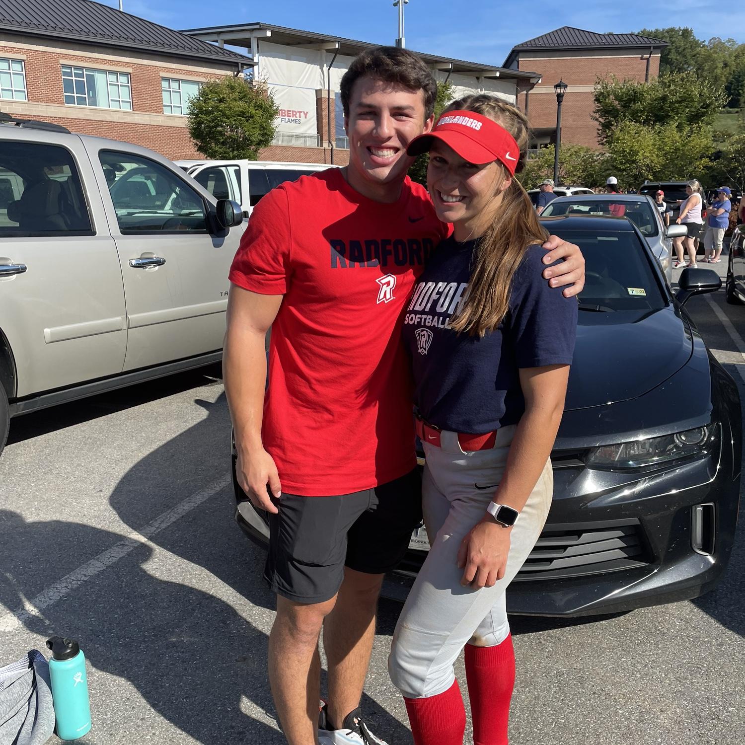 September 2021 - Logan came to watch Hannah play for the first time!