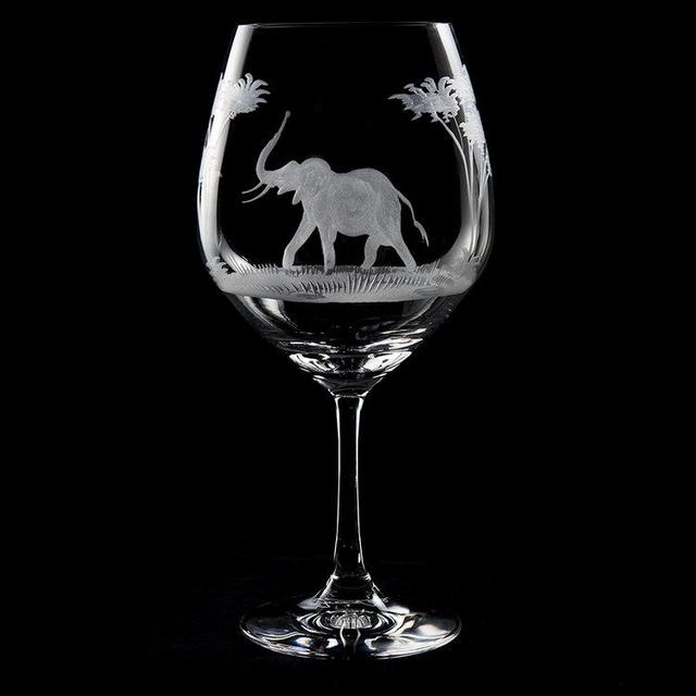 Queen Lace Crystal Elephant Red Wine Glass
