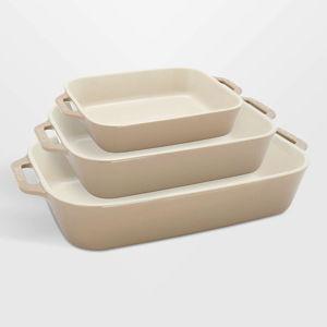 Staub 3-Piece Sesame Ceramic Baking Dish Set