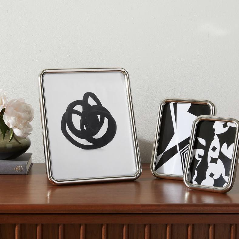 Amos Tabletop Frame 8x10 in Polished Nickel
