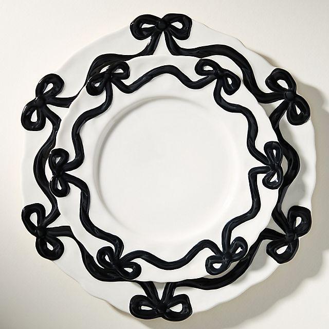 Benedita Bow Stoneware, Set of 4 Side Plates