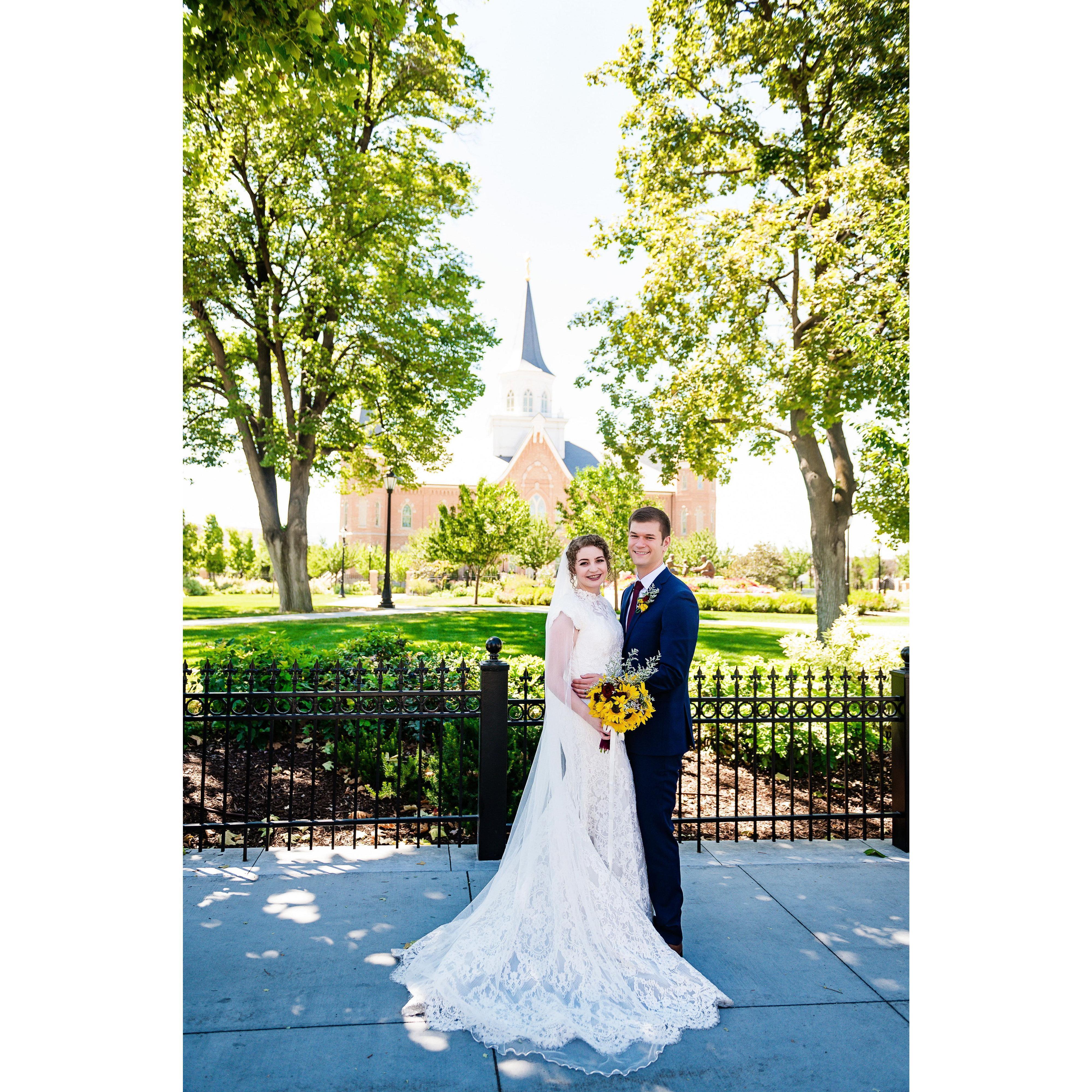 We were married in the Provo City Center Temple 8/8/2020 for time and all eternity.