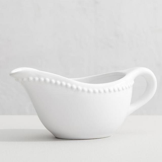 Pottery Barn Emma Beaded Stoneware Gravy Boat