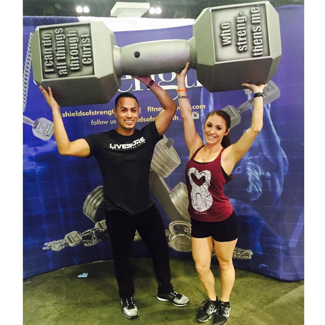 Our first picture together at the LA Fit Expo in 2016. It was so natural and fun hanging out, but I remember us both being nervous & shy to take this pic together.