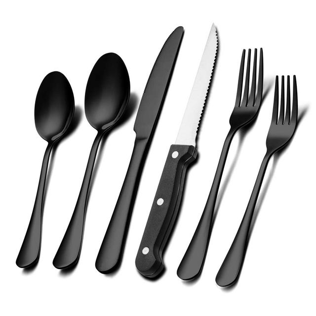 24-Piece Silverware Set with Steak Knives