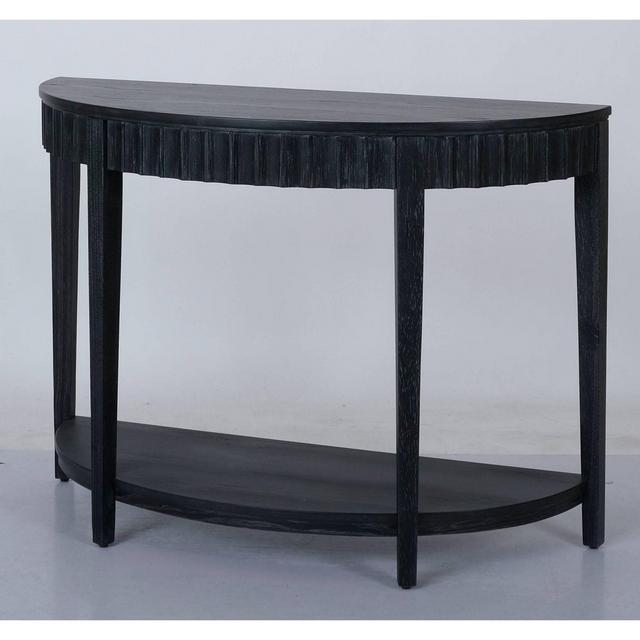 Thousand Oaks Wood Scalloped Demilune Console Table Black - Threshold™ designed with Studio McGee