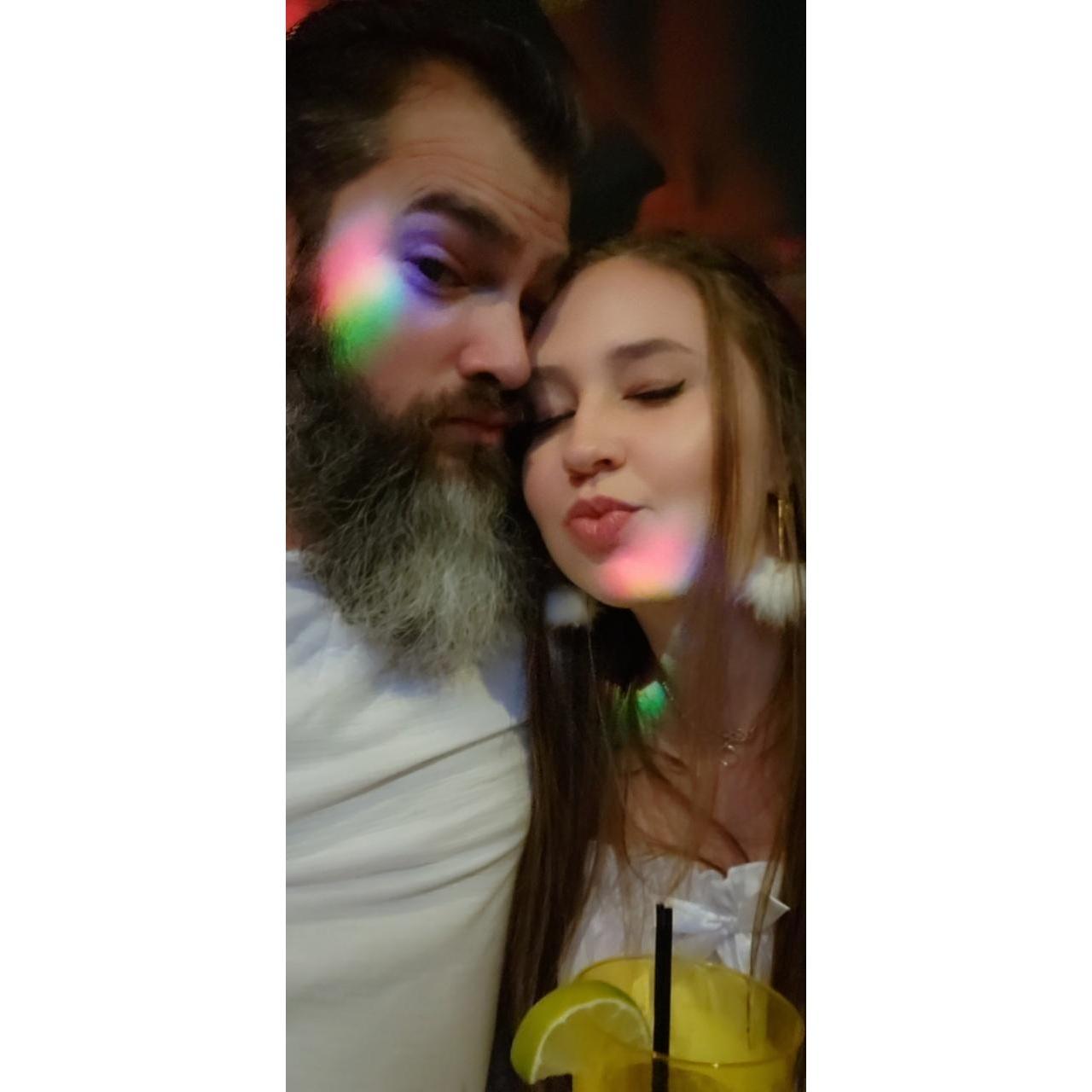 Being silly on a weekend date night
