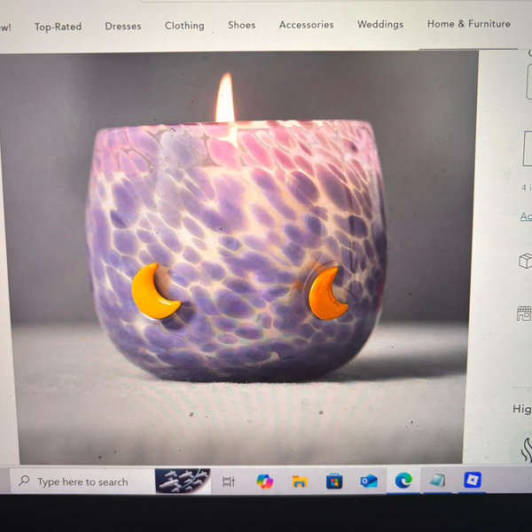 Mystic Confetti Moon Icon Roasted Coffee & Hazelnut Glass Candle