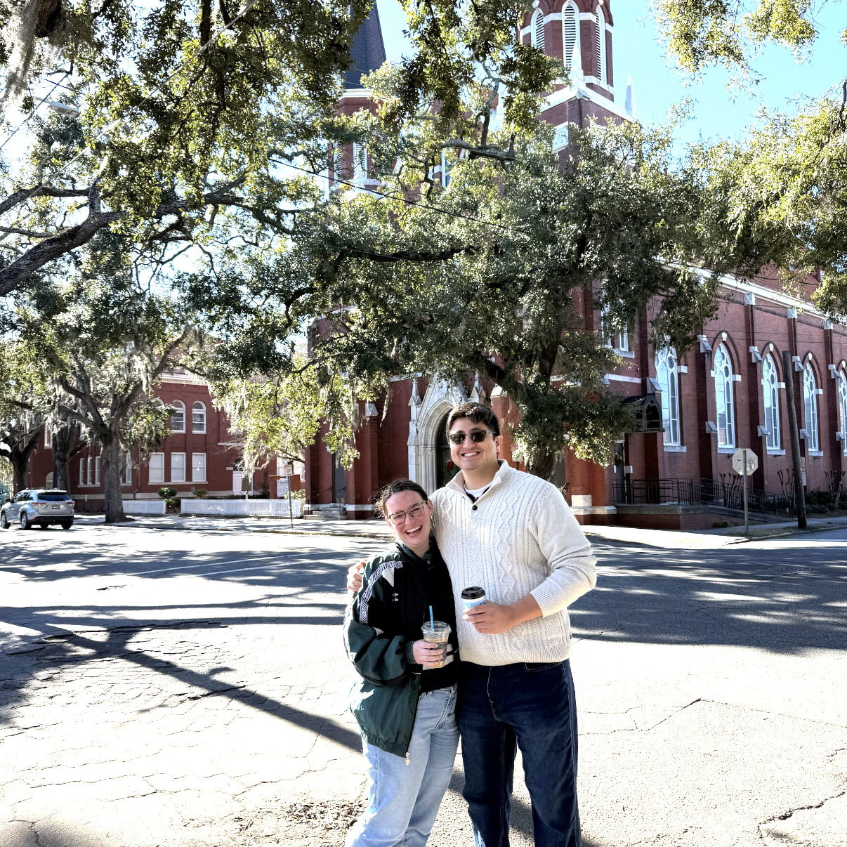 Started off our wedding year by saying hi to our wedding church - Jan. 2026