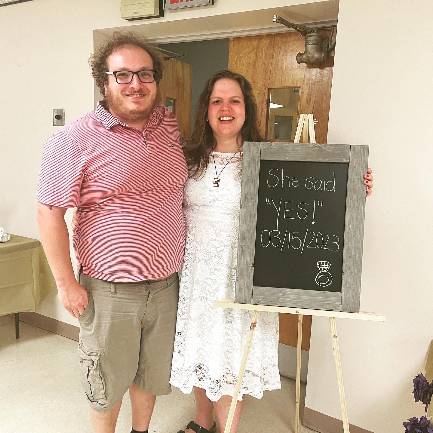 At our engagement party!