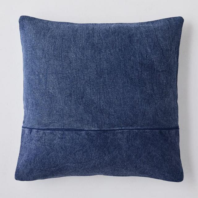 Cotton Canvas Pillow Cover, 24"x24", Midnight