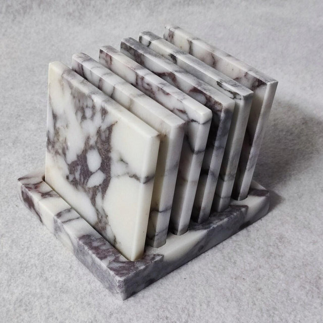 VIOLA Marble Square Coaster-(4 or 6 pieces)