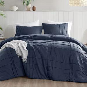 510 Design Porter Soft Washed Pleated Comforter Set Navy