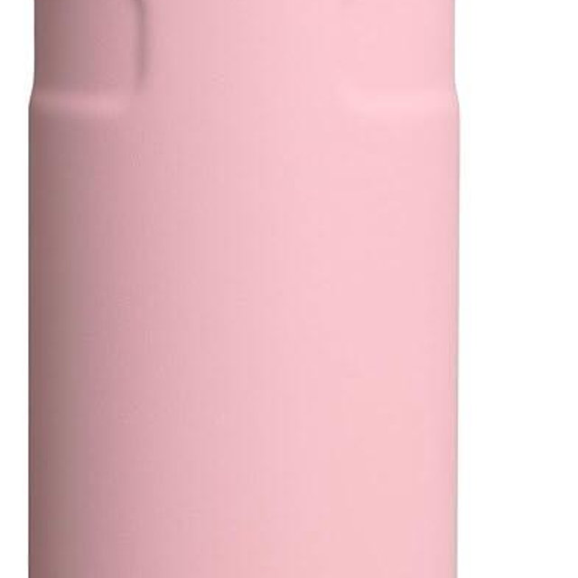 Stanley IceFlow Flip Straw 2.0 Water Bottle 24 oz | Built-In Straw for Travel and Sports | Lightweight and Leak Resistant | Insulated Stainless Steel | BPA-Free | Strawberry Cream
