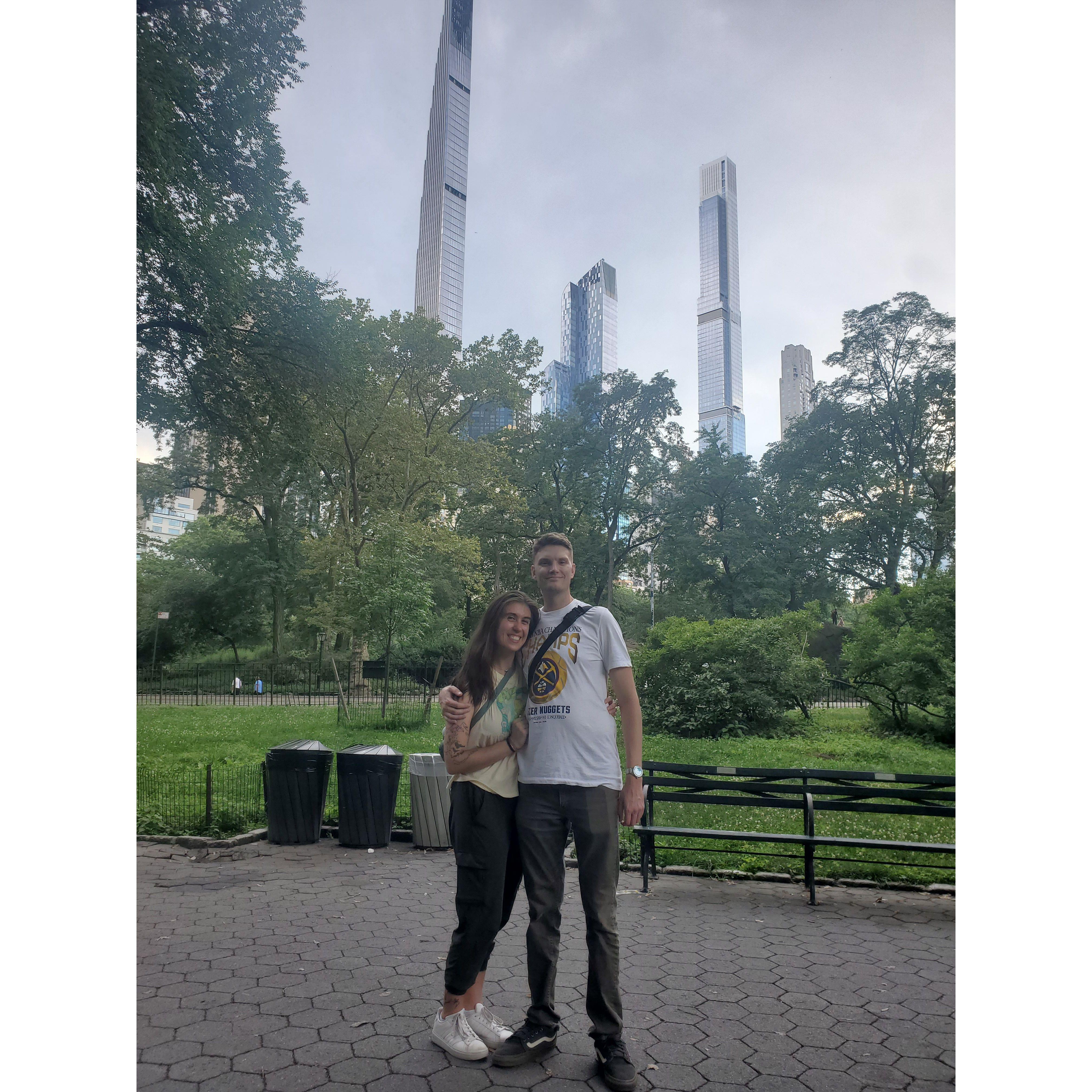 Celebrating our fourth anniversary in Central Park, NY! July 2023.
