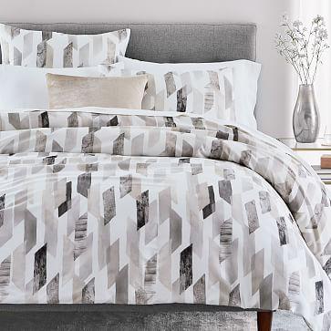 400-Thread-Count Organic Sateen Crystal Geo Shams
