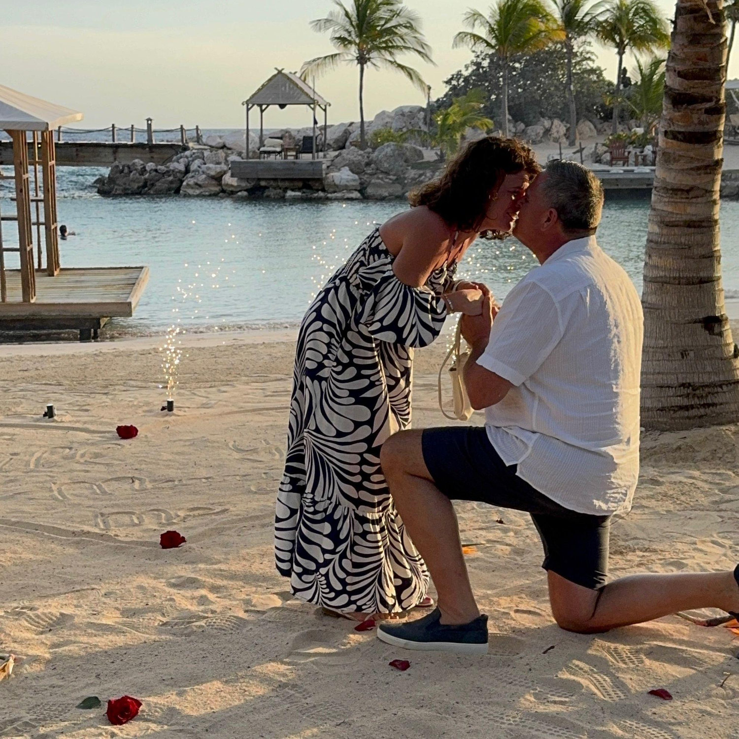Just said yes---sealed with a kiss.