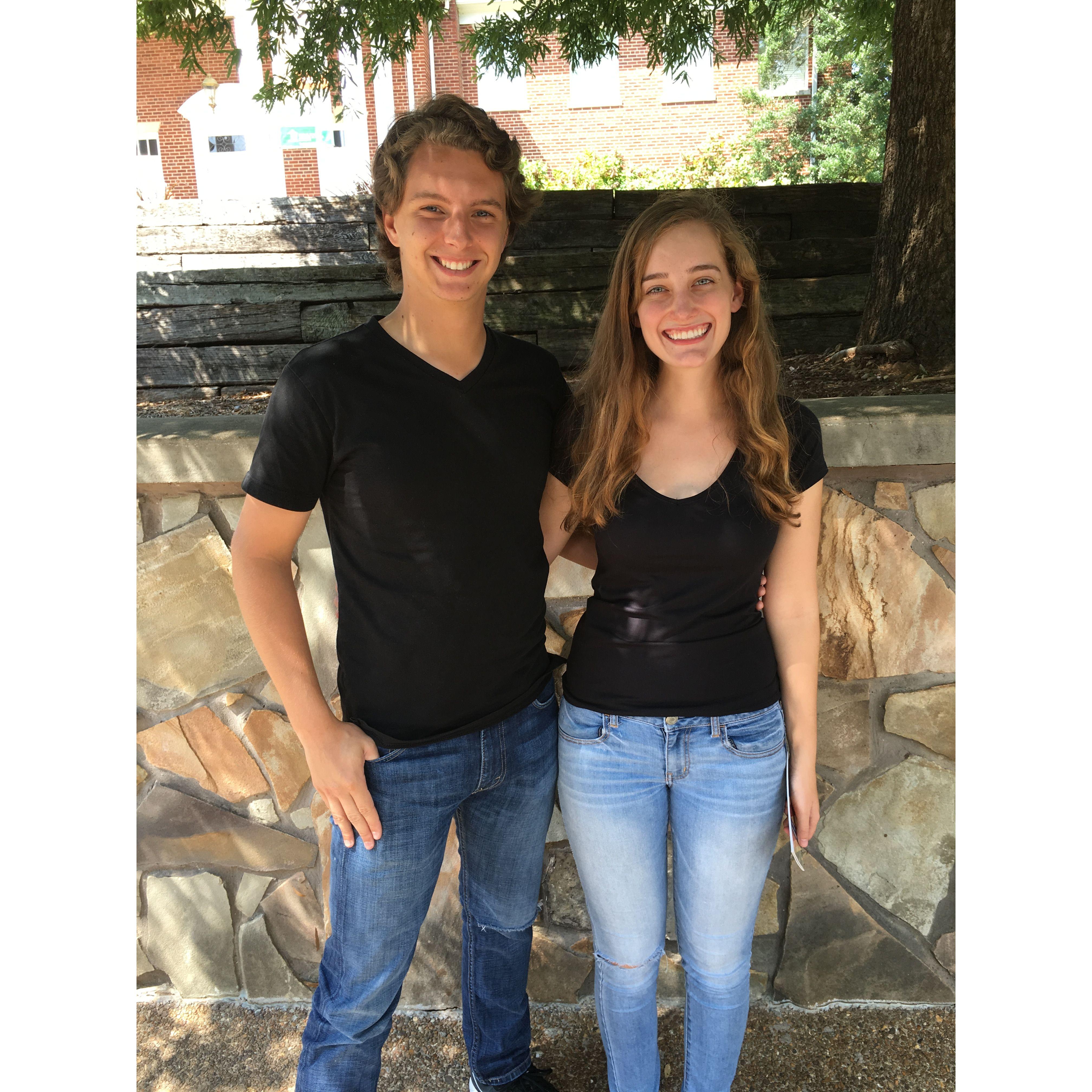 Our first photo together in 2016