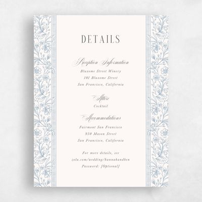 Beige Floral Wedding Enclosure - Tauriel