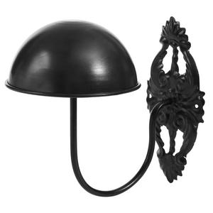 MyGift Decorative Vintage Style Black Metal Wall Mounted Entryway Hat/Cap/Wig Hanger Display Rack