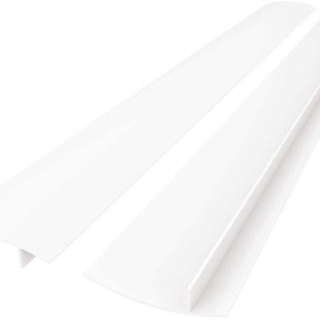Kitchen Silicone Stove Counter Gap Cover with Heat Resistant Wide & Long Gap Filler Used for Protect Gap Filler Sealing Spills in Kitchen Counter, Stovetops2 Pack, White, 21 Inch）