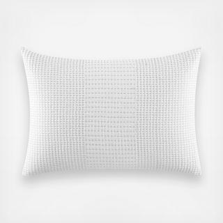 Ghost Flower Blocked Running Stitch Throw Pillow