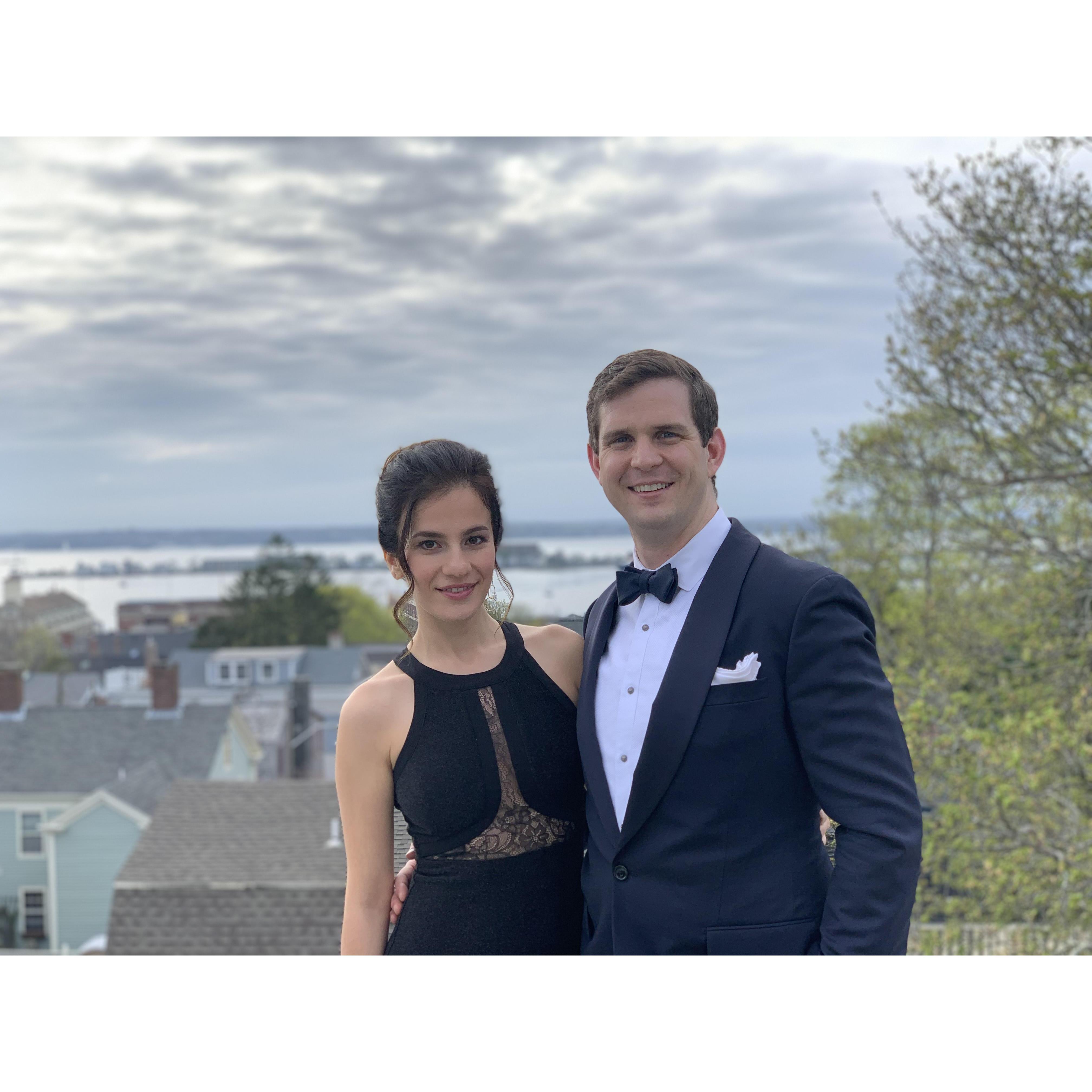 At the MIT Sloan Gala in Newport, RI; first time showing up in public together