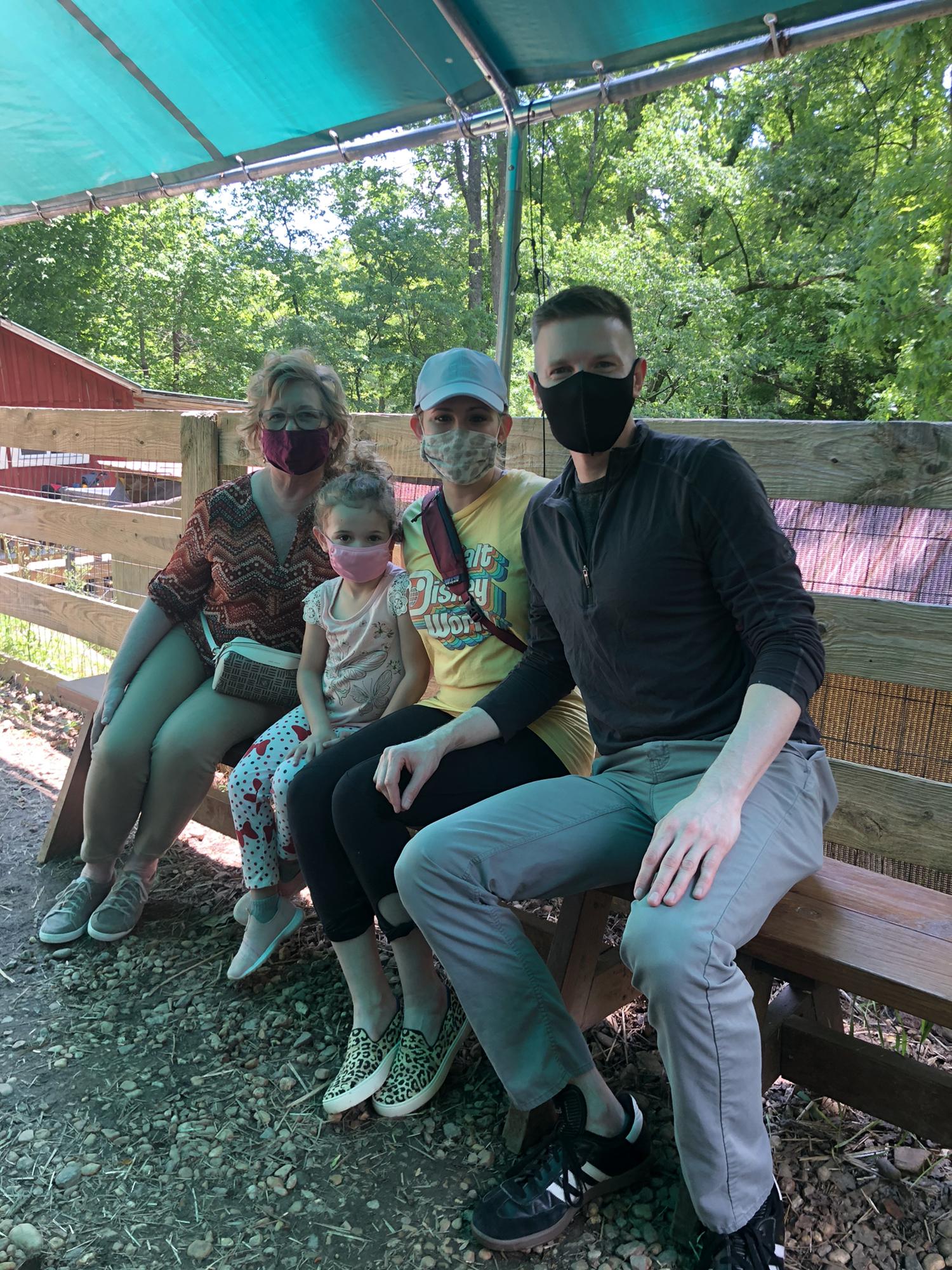 May 9, 2021: John visits GA for Mother’s Day. John, Alyssa, Keira, and Alyssa’s mom, Denise, go to North Ga Wildlife Park to celebrate. We got to hold some pretty cute baby animals!