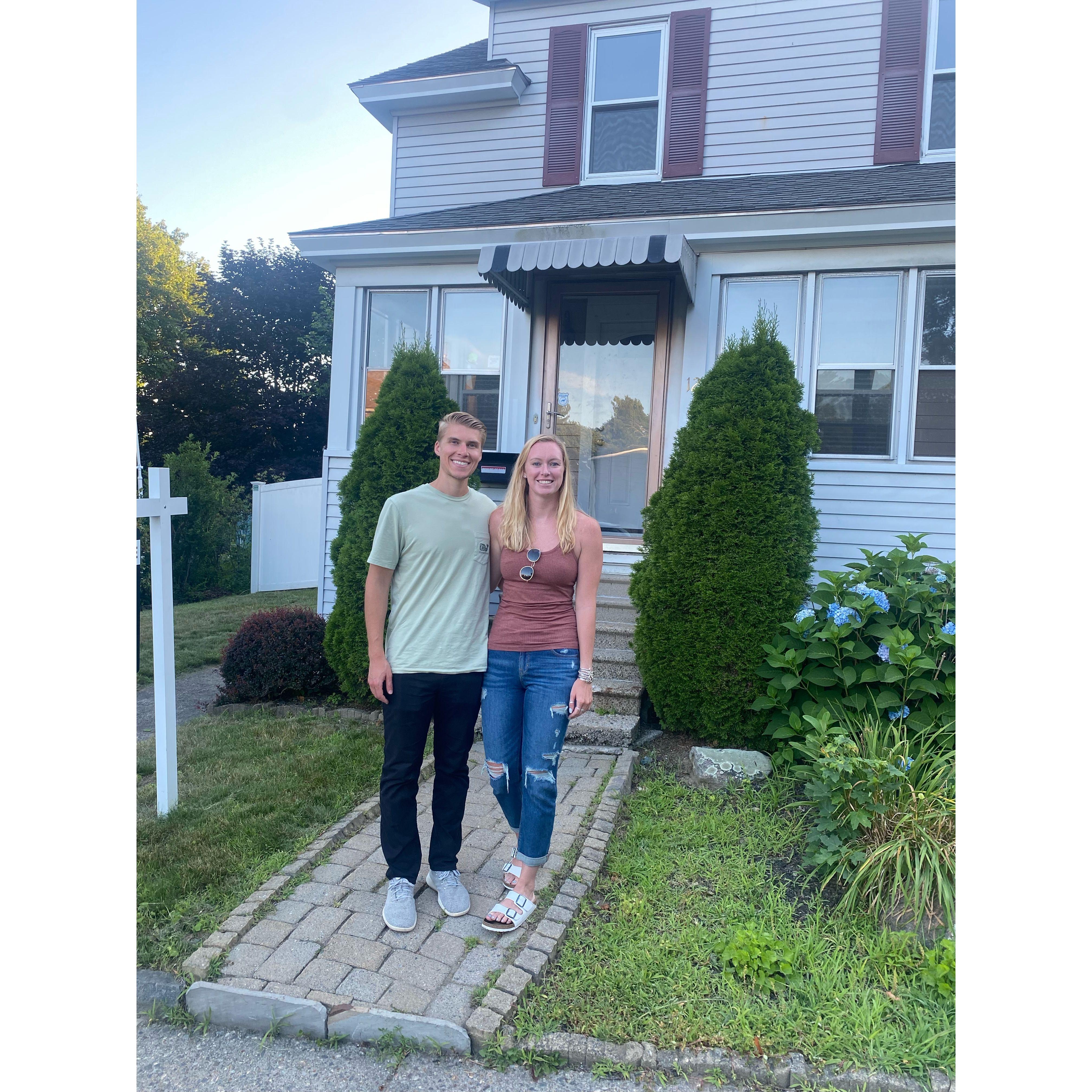 The day Joe and Courtney bought their first house!