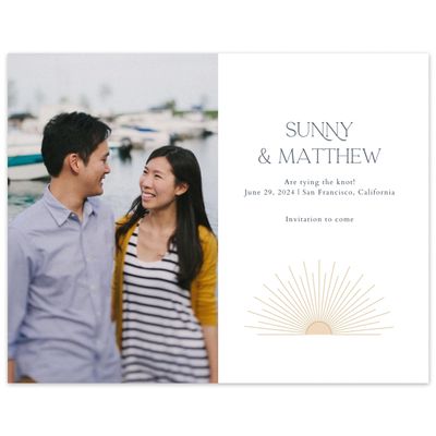 White Wedding Digital Save the Date - Tramonti Photo