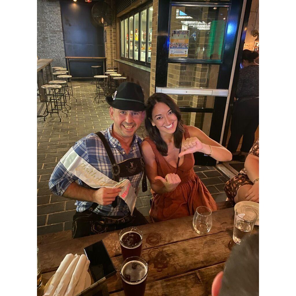 The night Zach asked Melissa for her number... she clearly couldn't say no to the lederhosen.