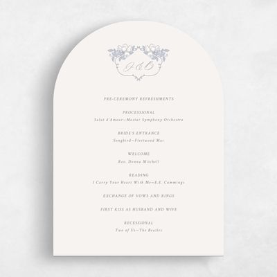 Blue Arch Wedding Program - Marmillo