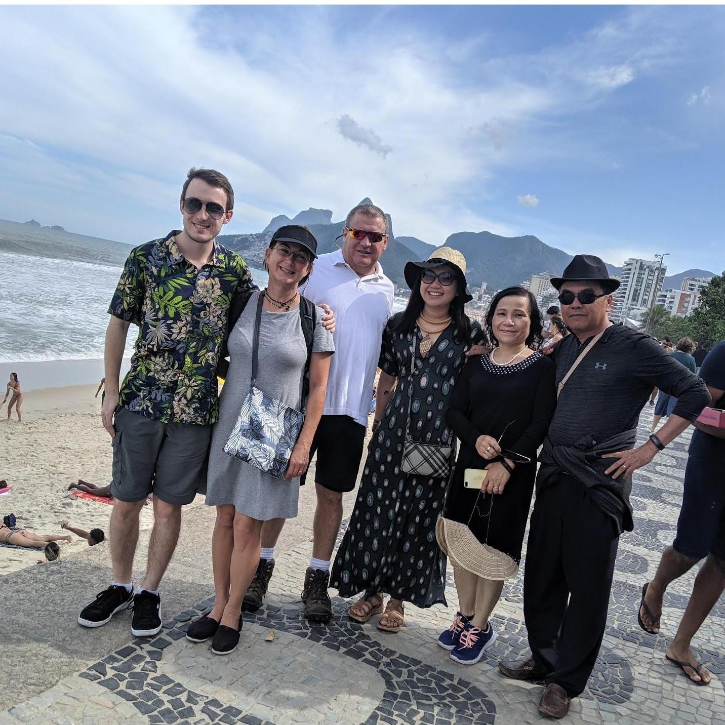 Nhi's parents lived in Brazil from 2016-2019 and Nathan's parents visited in the summer of 2019 for a joined family vacation! (Rio de Janeiro, Brazil)