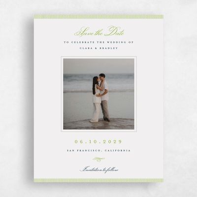 Green Typography Wedding Save the Date - Dinard Photo