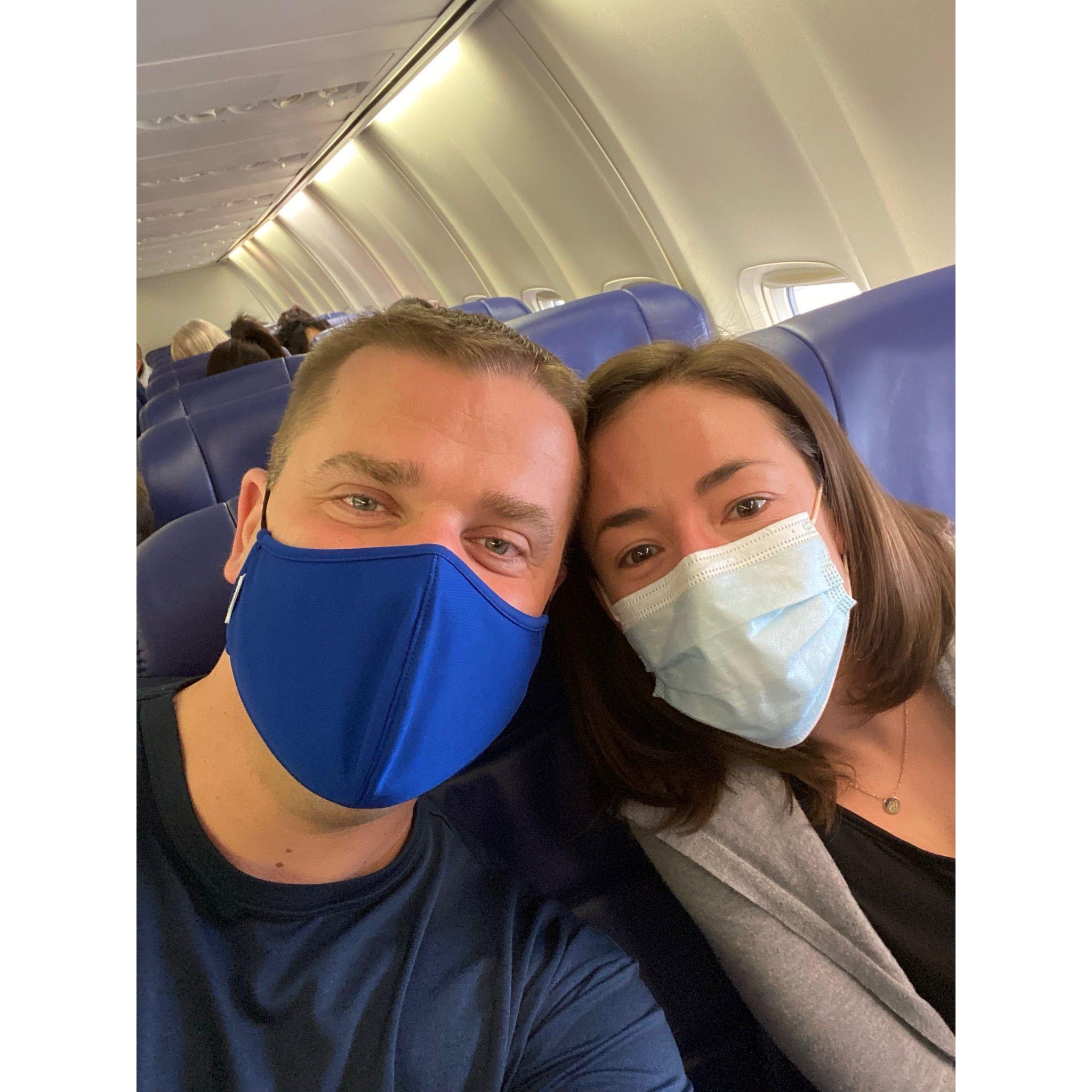 After the first date during the pandemic,  it only took a few months to plan the first getaway together (Aruba April '21)