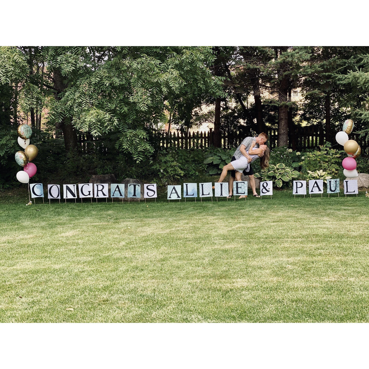Our engagement party celebrating with friends and family - August, 2020