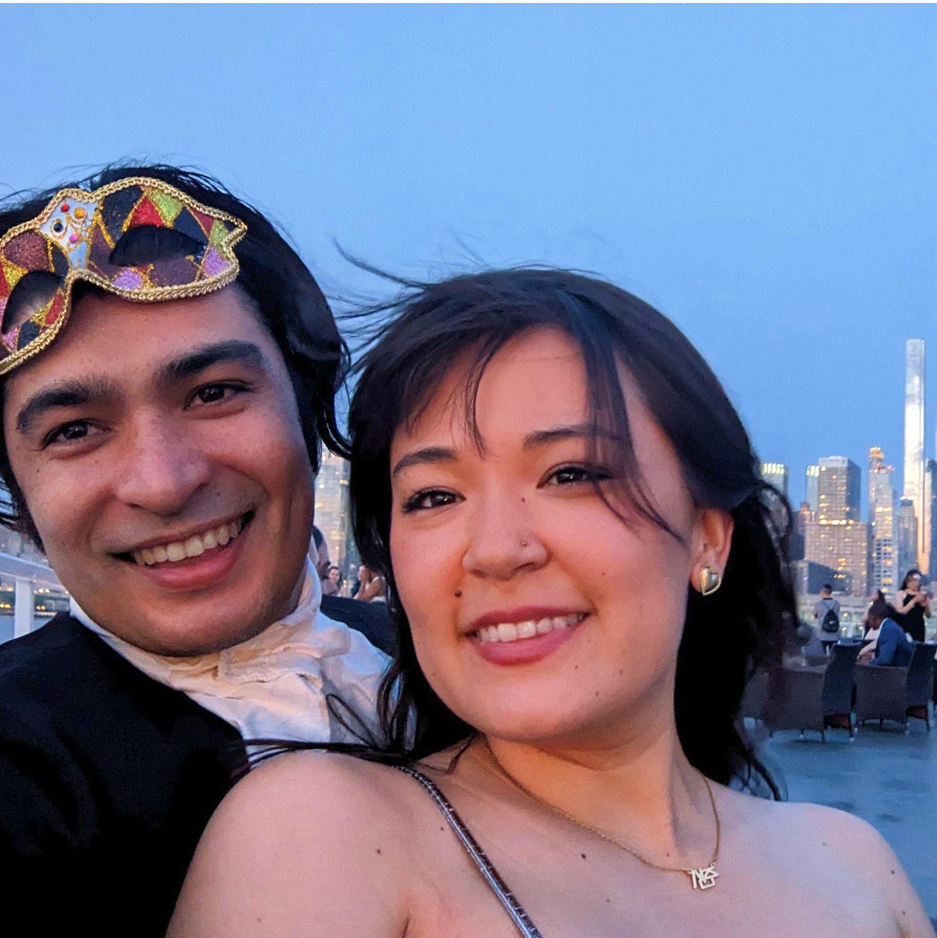 On a masquerade cruise with my graduating class! Samantha had a great mask too