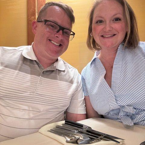 Brian surprised Amanda with a birthday dinner at a fancy steakhouse for her 32nd birthday. The food was amazing!