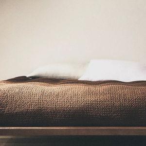 WAFFLE-KNIT DUVET COVER - King - Brown