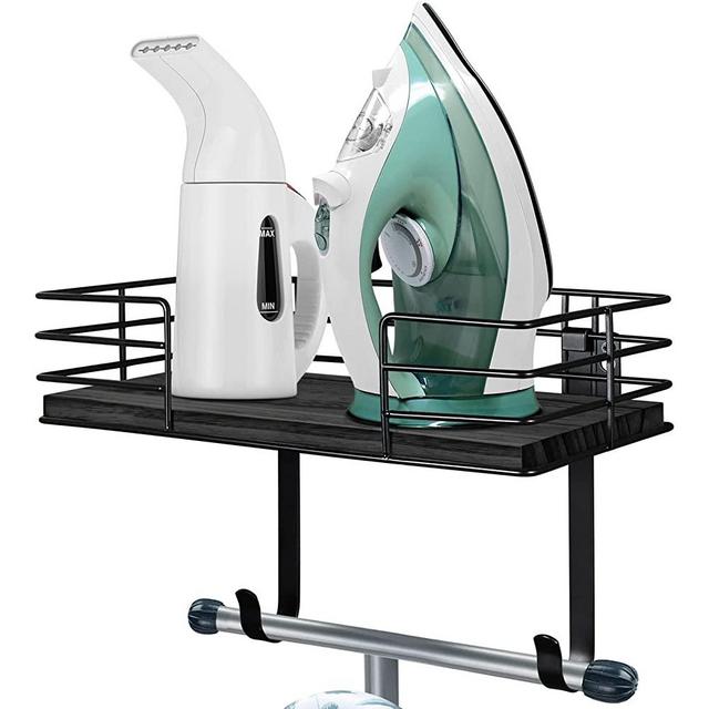 THYGIFTREE Ironing Board Hanger Wall Mount Laundry Room Iron and Ironing Board Holder, Laundry Room Organization and Storage (Dark Grey)